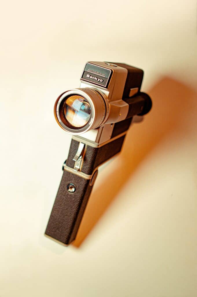 An old fashioned video camera