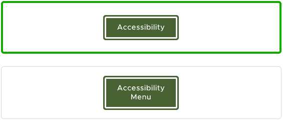 Screenshot of accessibility widget button sizes